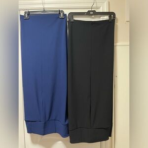 Liz Lang Bundle Wide Leg Cropped Pants (2 Pair)Blue & Black. Size XL. Never Worn